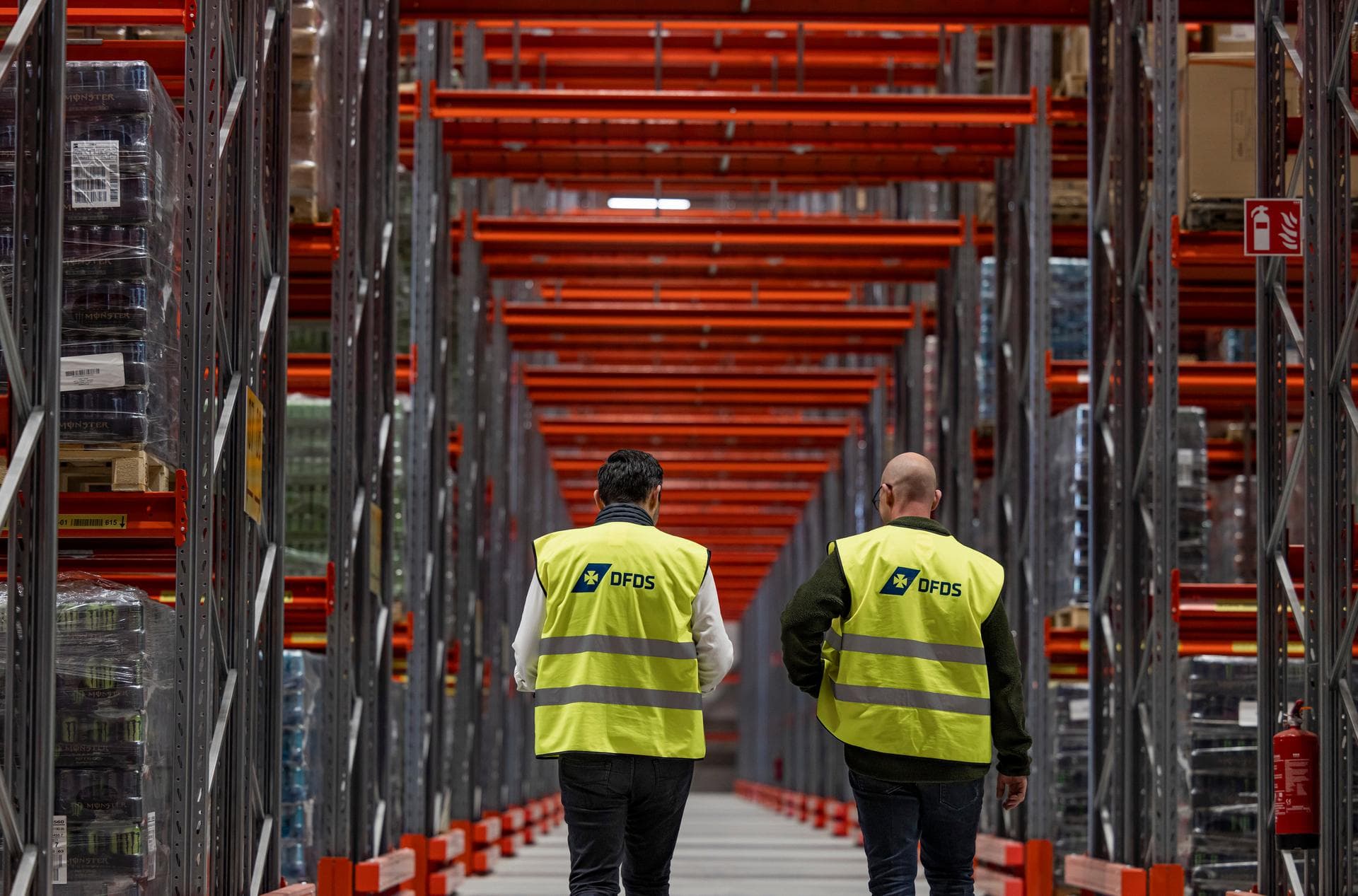 Warehousing, colleagues walking