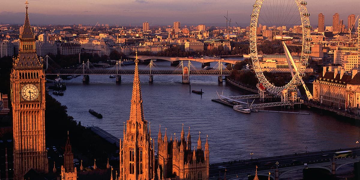 The London Eye and Big Ben on the River Thames